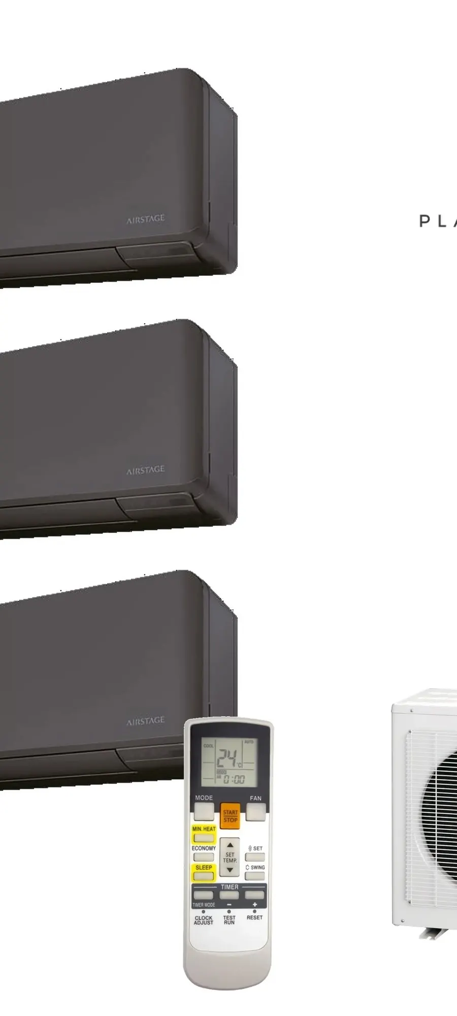 Klimatyzator multi-split Fujitsu KMCG AOEG18KBCA3 — 3 jedn. 5,4 kW (2+2,5+3,4 kW, czarny)
