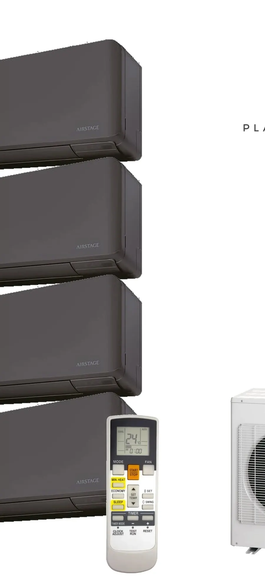 Klimatyzator multi-split Fujitsu KMCG AOEG36KBTA5 — 4 jedn. 9,5 kW (2,5+2,5+2,5+2,5 kW, czarny)
