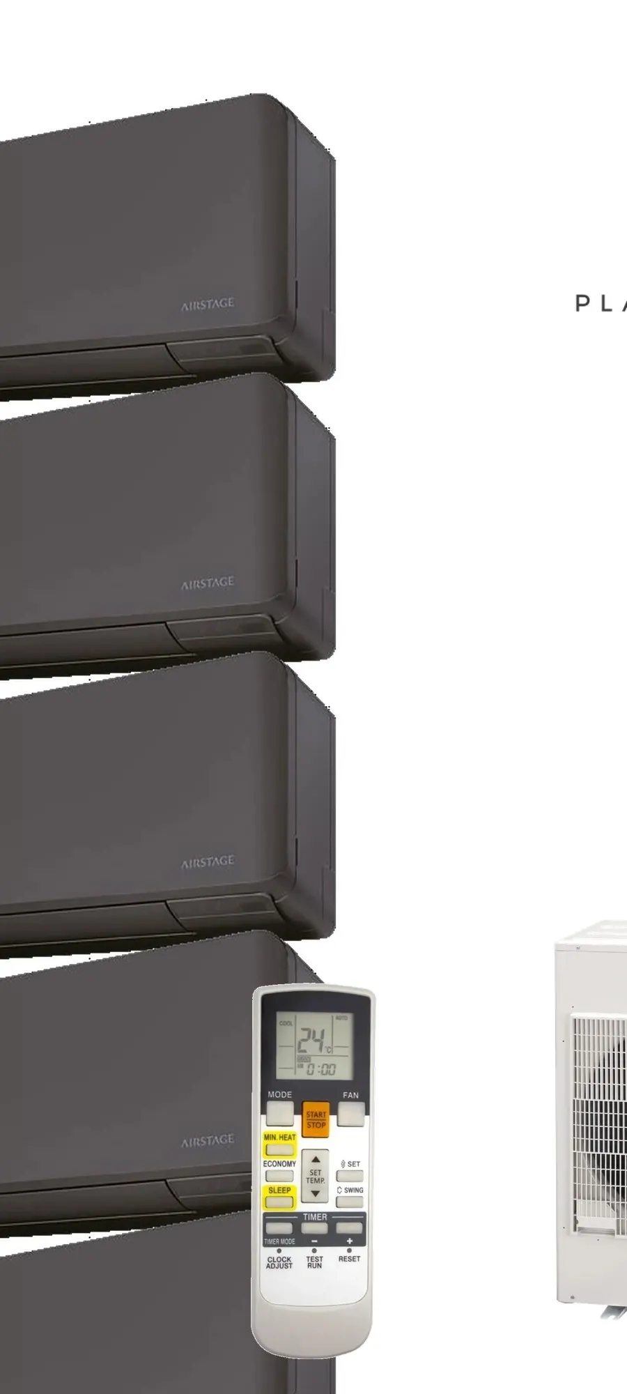 Klimatyzator multi-split Fujitsu KMCG AOEG36KBTA5 — 5 jedn. 9,5 kW (2+2+2,5+2,5+2,5 kW, czarny)