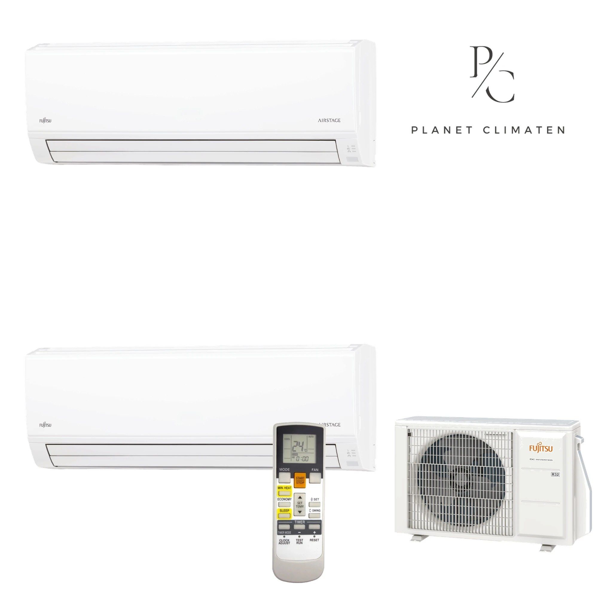 Fujitsu — Klimatyzator multi-split Fujitsu KLTBL AOEH14KACB2 — 2 jedn. 4,0 kW (2+2 kW, biały)