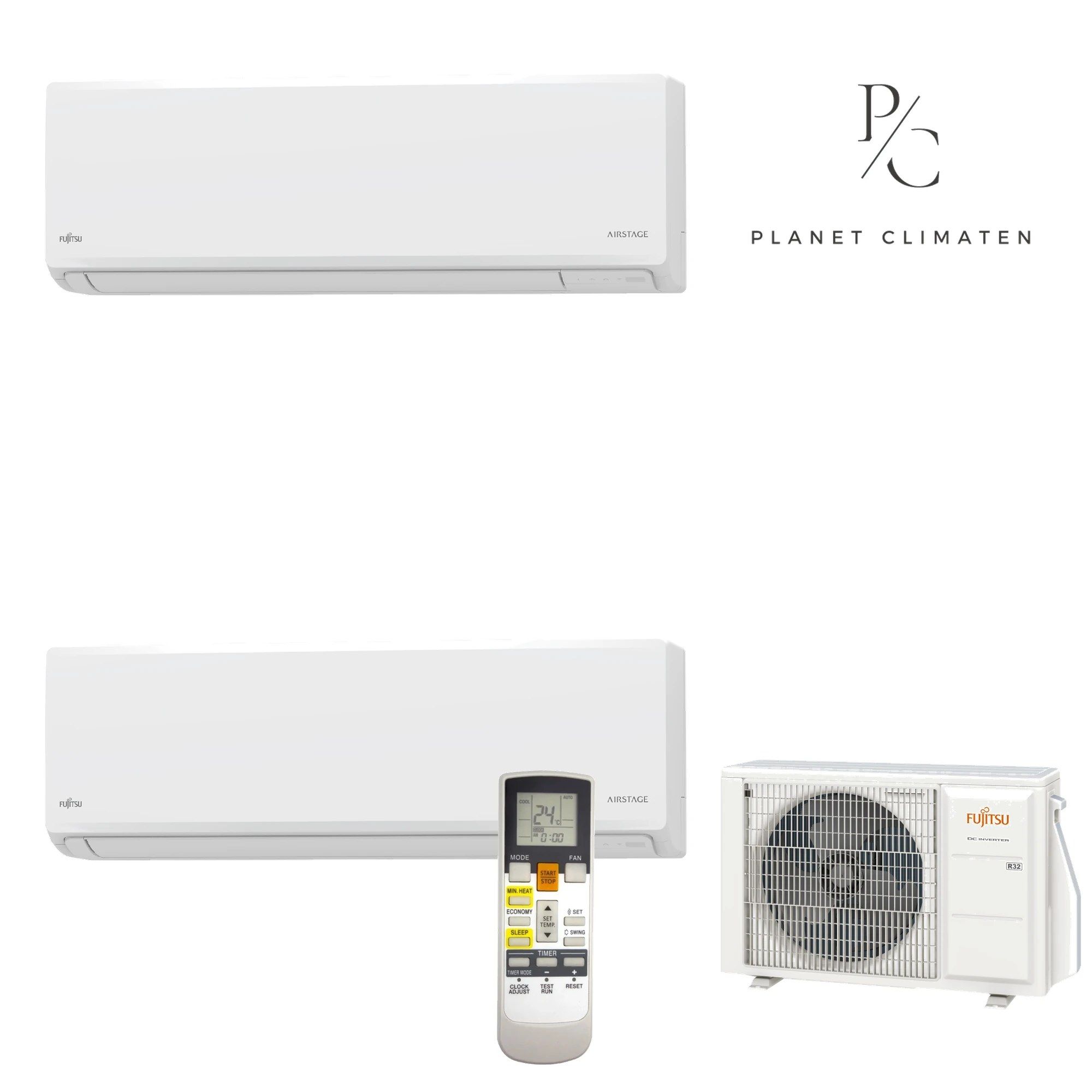 Fujitsu — Klimatyzator multi-split Fujitsu KNCA AOEG14KBCA2 — 2 jedn. 4,0 kW (2+2 kW, biały)