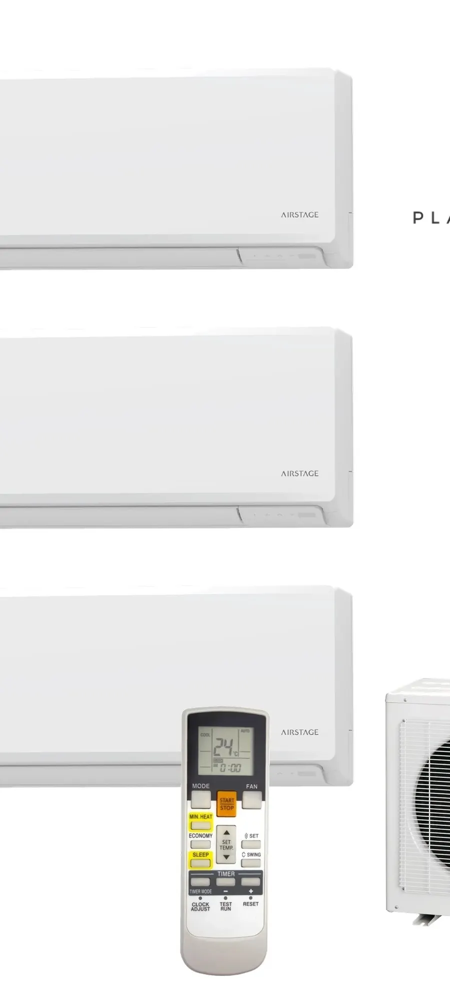 Klimatyzator multi-split Fujitsu KNCA AOEG24KBCA3 — 3 jedn. 6,8 kW (2,5+3,4+3,4 kW, biały)
