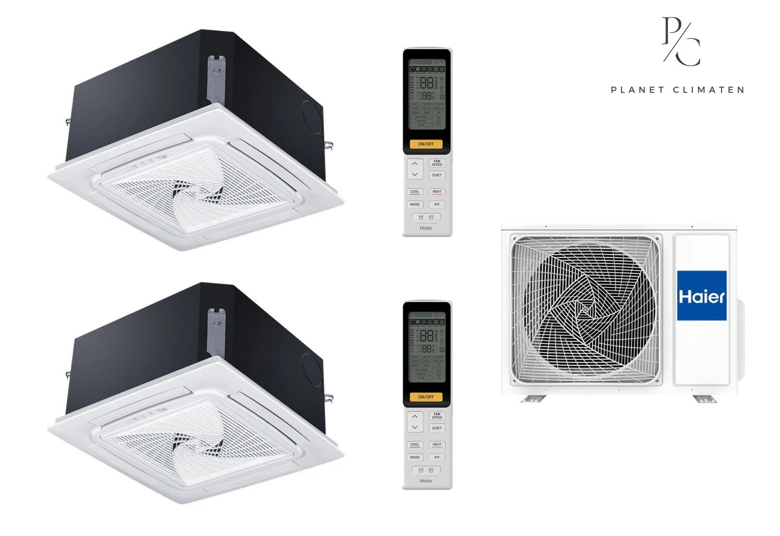 Haier — Klimatyzator multi-split Haier CASSETTE Mini AB (4-Way) 2U40S2SM1FA — 2 jedn. 4,0 kW (2,5+2,5 kW)