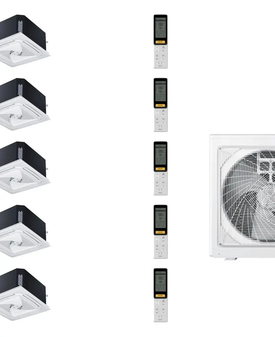 Klimatyzator multi-split Haier CASSETTE Mini AB (1-Way) 5U105S2SS5FA — 5 jedn. 10,0 kW (2,6+2,6+2,6+2,6+3,5 kW)