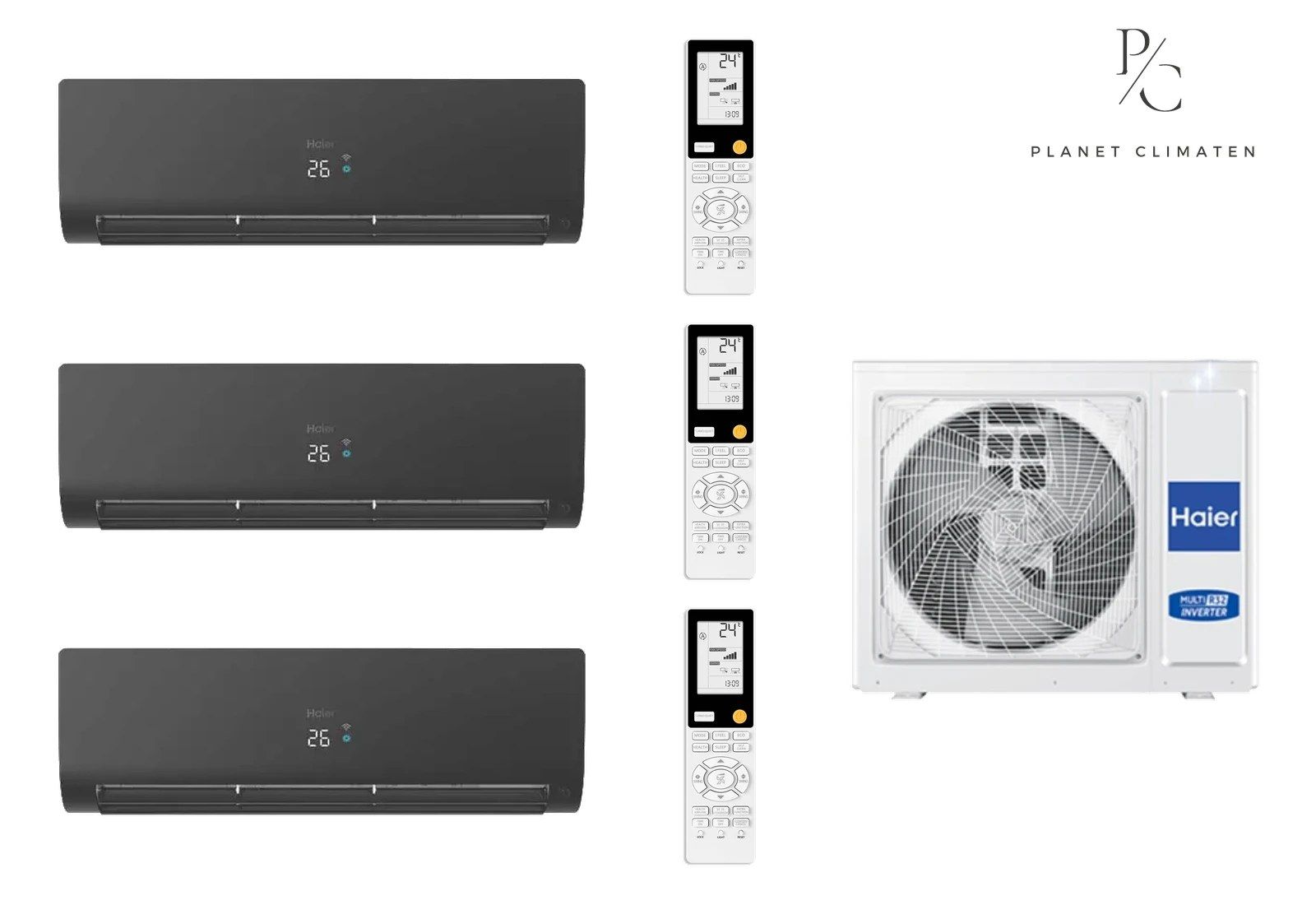 Haier — Klimatyzator multi-split Haier FLEXIS Plus BH 3U55S2SR5FA — 3 jedn. 5,0 kW (2,6+2,6+2,6 kW)