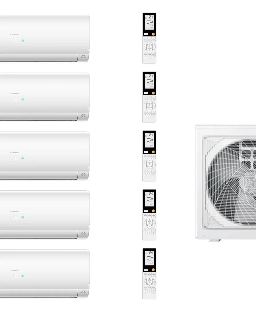 Klimatyzator multi-split Haier FLEXIS Plus WH 5U125S2SN1FA — 5 jedn. 12,5 kW (2,6+2,6+2,6+2,6+2,6 kW)