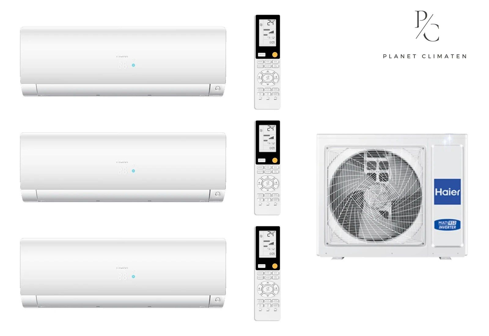Haier — Klimatyzator multi-split Haier FLEXIS Plus LW 3U55S2SR5FA — 3 jedn. 5,0 kW (2,6+2,6+2,6 kW)