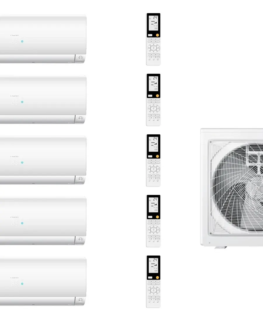 Klimatyzator multi-split Haier FLEXIS Plus LW 5U125S2SN1FA — 5 jedn. 12,5 kW (2,6+2,6+2,6+3,5+3,5 kW)