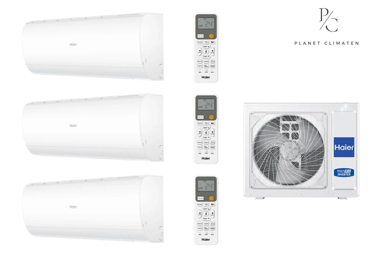 Haier — Klimatyzator multi-split Haier PEARL NEO Plus 3U55S2SR5FA — 3 jedn. 5,0 kW (2,7+2,7+2,7 kW)