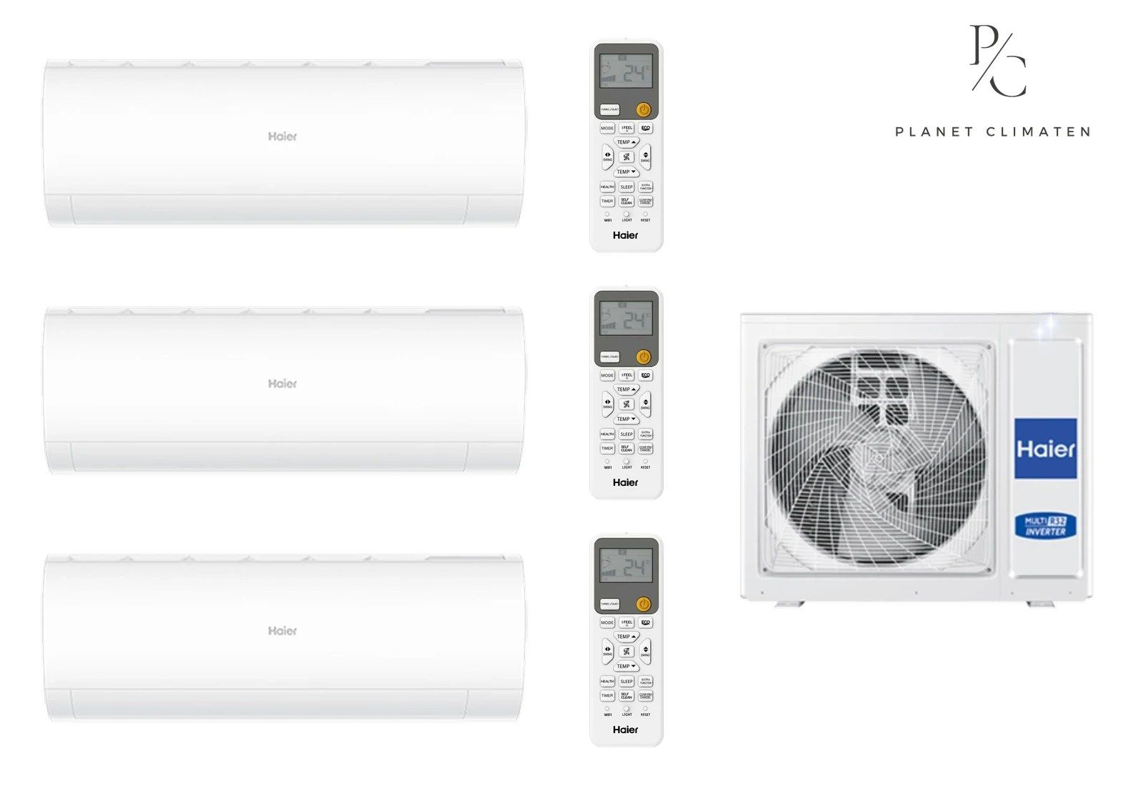 Haier — Klimatyzator multi-split Haier PEARL PREMIUM Plus 3U55S2SR5FA — 3 jedn. 5,0 kW (2,7+2,7+2,7 kW)
