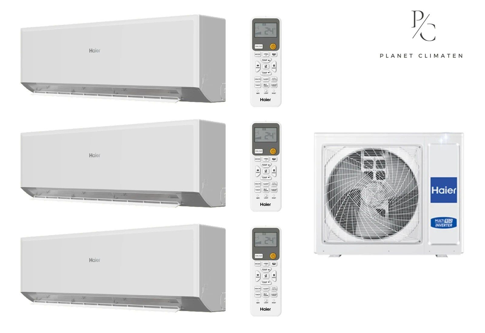 Haier — Klimatyzator multi-split Haier REVIVE Plus 3U55S2SR5FA — 3 jedn. 5,0 kW (2,7+2,7+2,7 kW)
