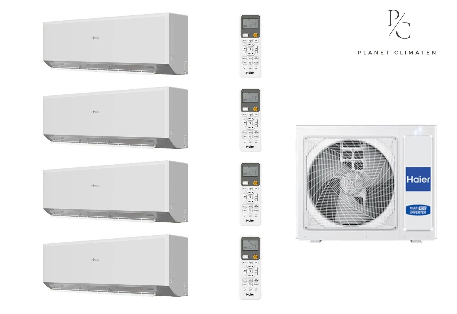 Haier — Klimatyzator multi-split Haier REVIVE Plus 4U75S2SR5FA — 4 jedn. 7,5 kW (2,7+2,7+2,7+2,7 kW)