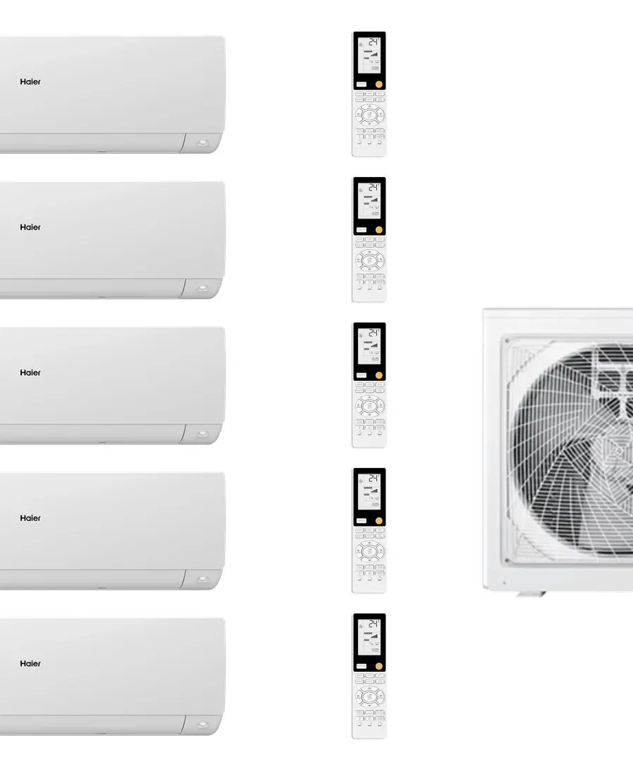 Klimatyzator multi-split Haier SERENE Plus biały mat 5U125S2SN1FA — 5 jedn. 12,5 kW (2,6+2,6+2,6+2,6+2,6 kW)