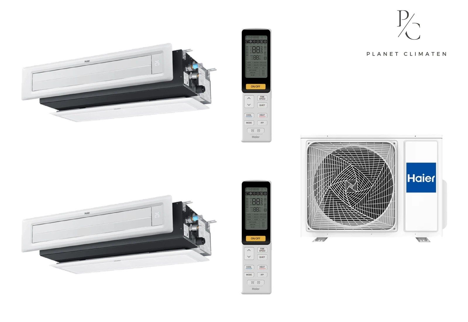 Haier — Klimatyzator multi-split Haier Slim DUCTED AD 2U40S2SM1FA — 2 jedn. 4,0 kW (2,5+2,5 kW)