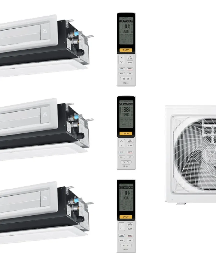 Klimatyzator multi-split Haier Slim DUCTED AD 4U75S2SR5FA — 3 jedn. 7,5 kW (2,5+3,5+3,5 kW)