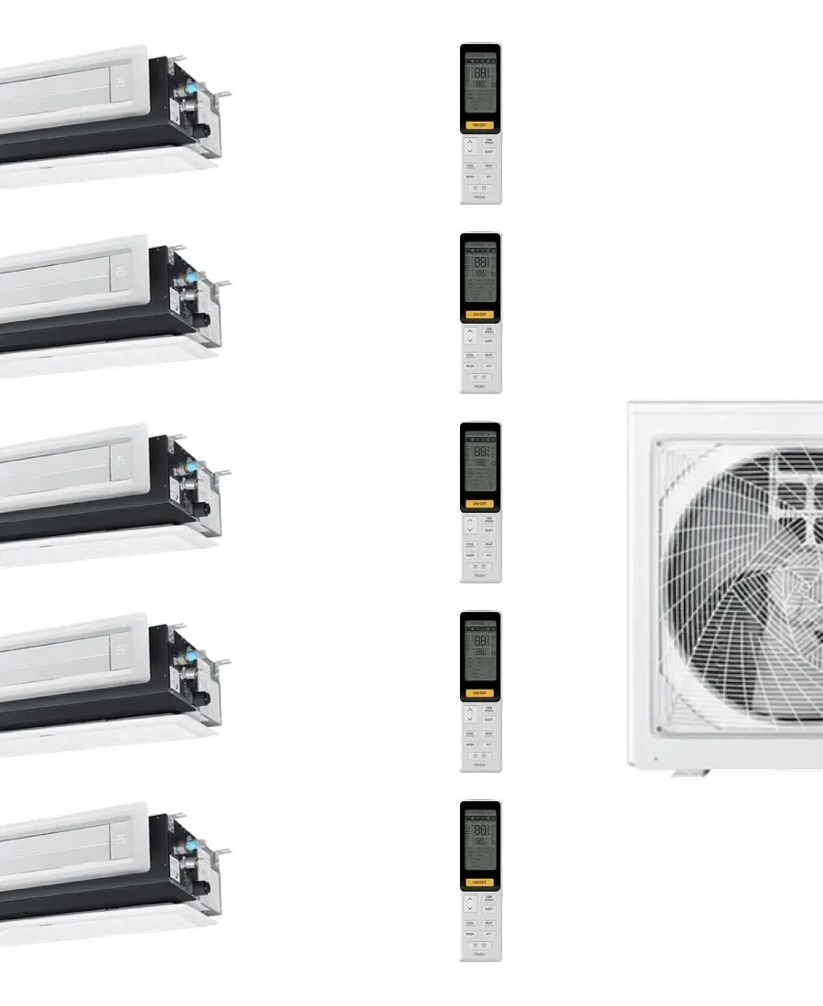 Klimatyzator multi-split Haier Slim DUCTED AD 5U105S2SS5FA — 5 jedn. 10,0 kW (2,5+2,5+2,5+2,5+2,5 kW)