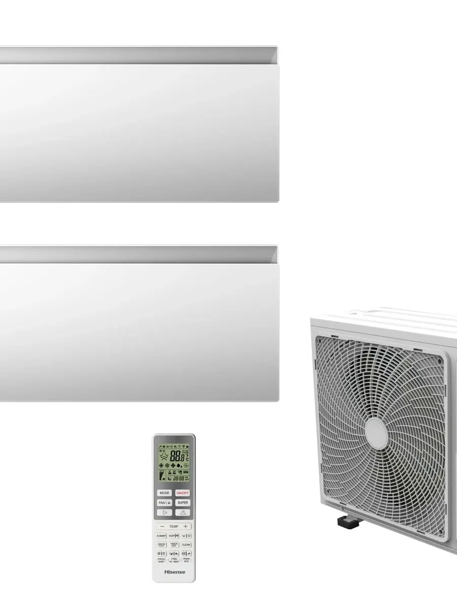 Klimatyzacja multi-split Hisense Air Master biały — agregat 2AMW35U4RGC + 2x jednostka (2,5, 2,5 kW)