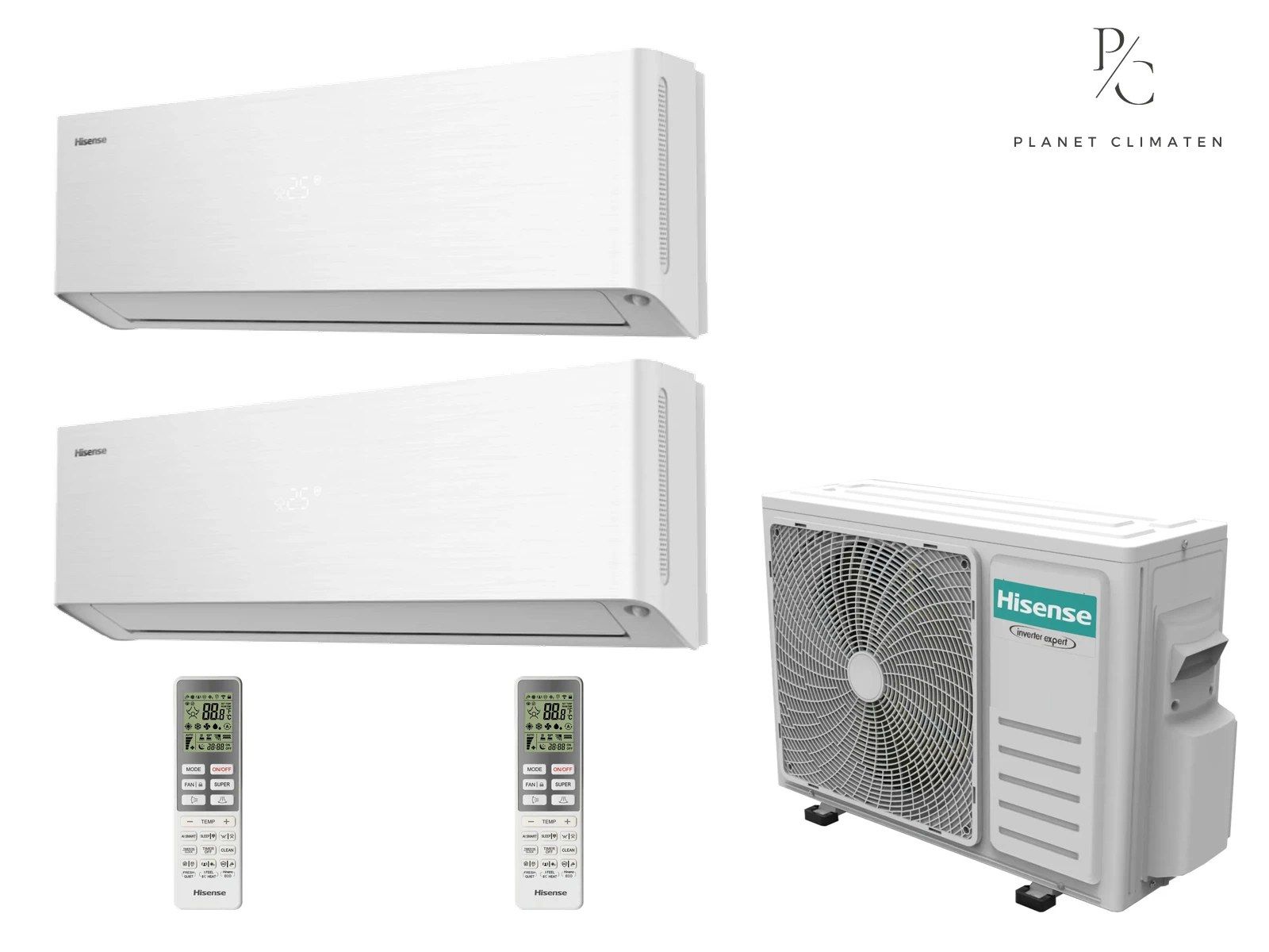 Hisense — Klimatyzacja multi-split Hisense Energy Pro X biały — agregat 2AMW35U4RGC + 2x jednostka (2,5, 2,5 kW)
