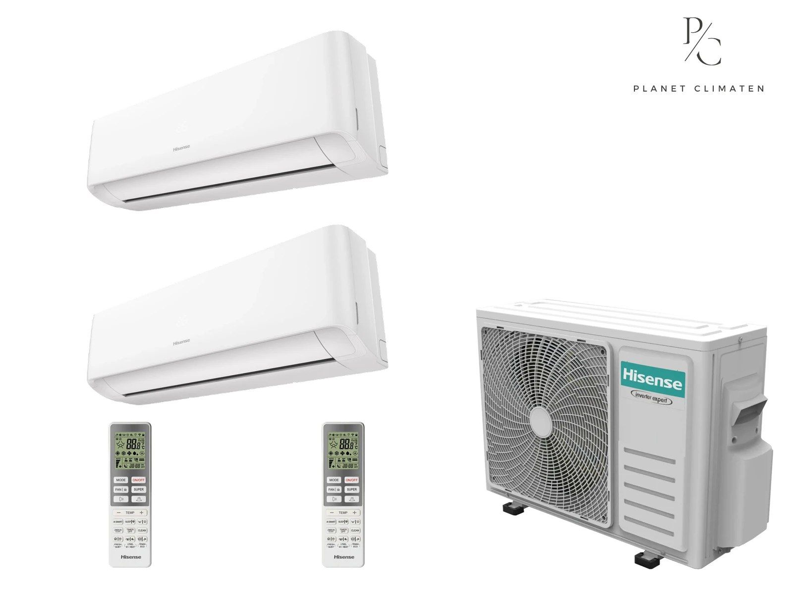 Hisense — Klimatyzacja multi-split Hisense Expert Comfort — agregat 2AMW35U4RGC + 2x jednostka (2,5, 2,5 kW)
