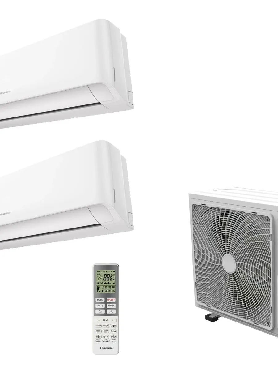 Klimatyzacja multi-split Hisense Expert Comfort — agregat 2AMW35U4RGC + 2x jednostka (2,5, 2,5 kW)