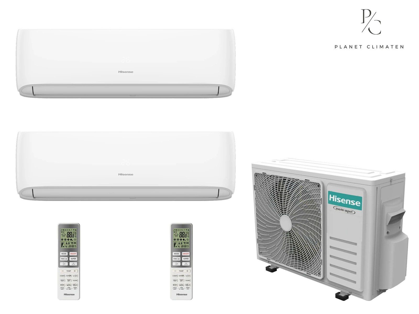 Hisense — Klimatyzacja multi-split Hisense Hi-Smart — agregat 2AMW35U4RGC + 2x jednostka (2,5, 2,5 kW)