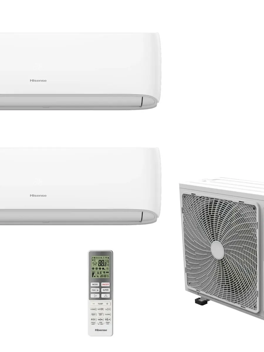 Klimatyzacja multi-split Hisense Hi-Smart — agregat 2AMW42U4RGC + 2x jednostka (2,5, 2,5 kW)