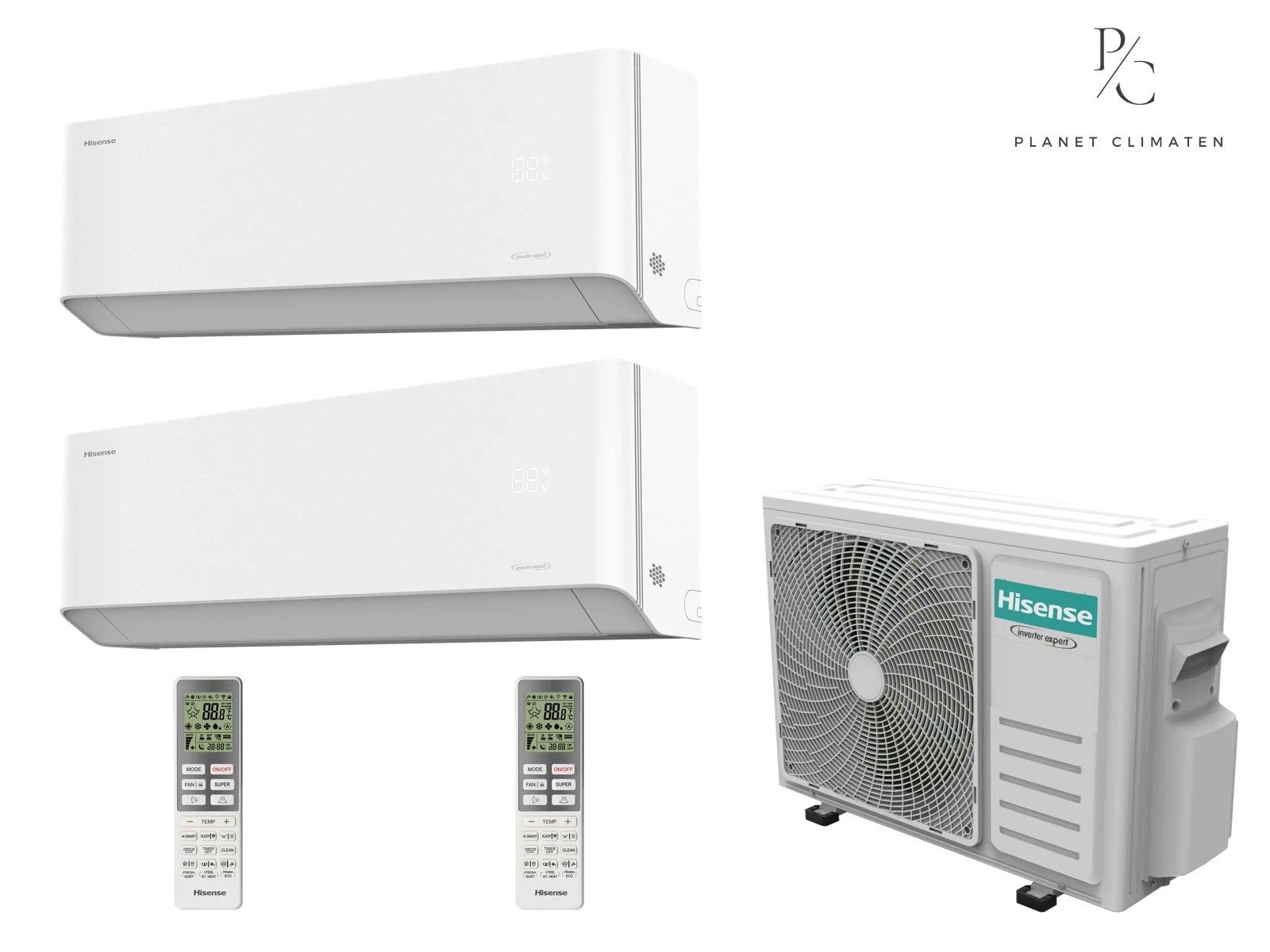 Hisense — Klimatyzacja multi-split Hisense UNIPURE — agregat 2AMW35U4RGC + 2x jednostka (2,5, 2,5 kW)