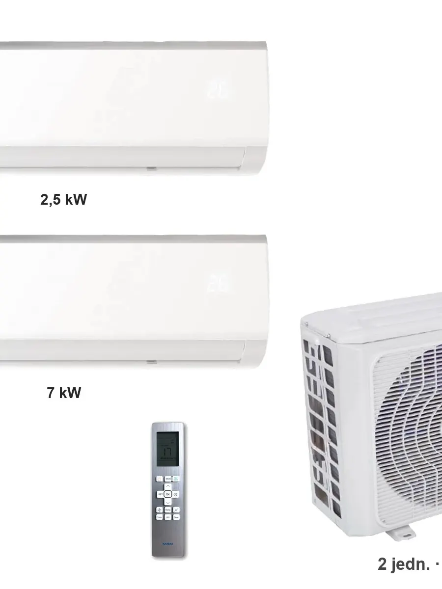 Klimatyzator multi-split Kaisai fly K4OE-28HFN32H — 2 jedn. 2,5+7 kW (2 pomieszczenia)