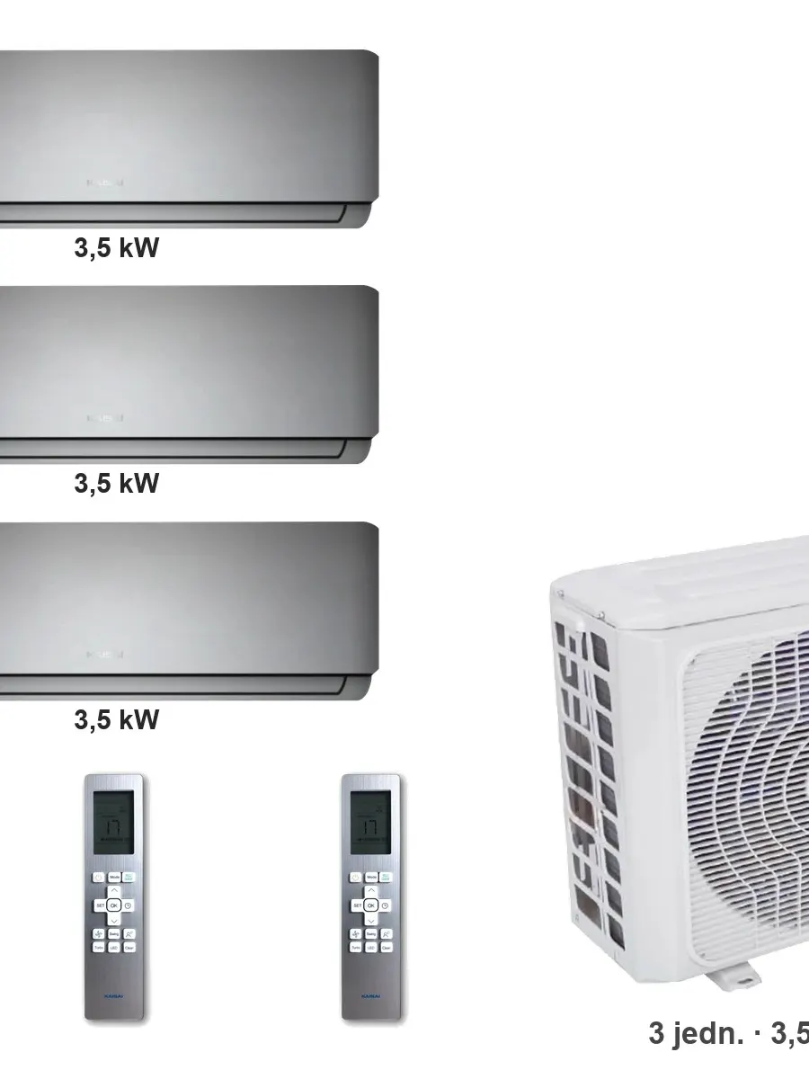 Klimatyzator multi-split Kaisai geo K4OE-28HFN32H — 3 jedn. 3,5+3,5+3,5 kW (3 pomieszczenia)