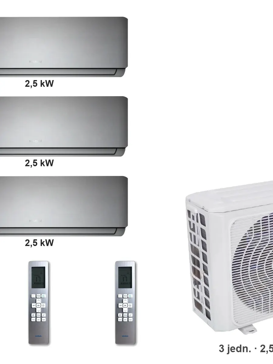 Klimatyzator multi-split Kaisai geo K4OE-28HFN32H — 3 jedn. 2,5+2,5+2,5 kW (3 pomieszczenia)