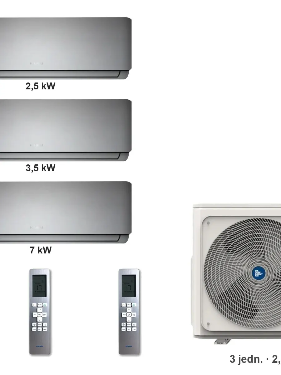 Klimatyzator multi-split Kaisai geo K5OE-42HFN32H — 3 jedn. 2,5+3,5+7 kW (3 pomieszczenia)