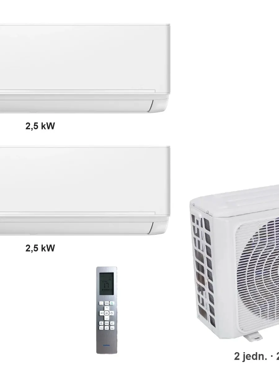 Klimatyzator multi-split Kaisai ice K4OE-28HFN32H — 2 jedn. 2,5+2,5 kW (2 pomieszczenia, biały)