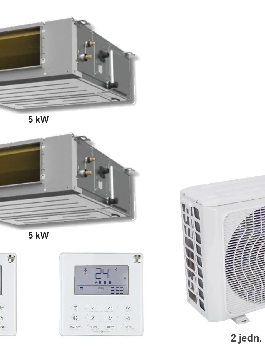 Klimatyzator multi-split kanałowy Kaisai KKR7 K4OE-28HFN32H — 2 jedn. 5+5 kW (2 pomieszczenia)