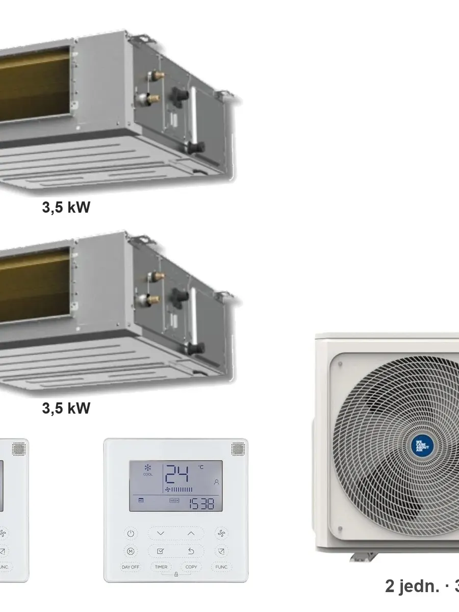 Klimatyzator multi-split kanałowy Kaisai KKR7 K5OE-42HFN32H — 2 jedn. 3,5+3,5 kW (2 pomieszczenia)