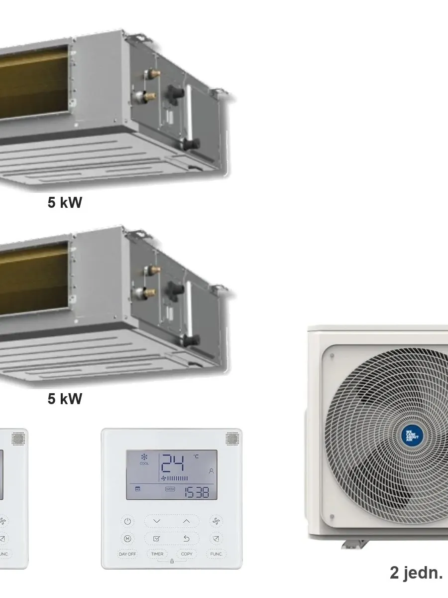 Klimatyzator multi-split kanałowy Kaisai KKR7 K5OE-42HFN32H — 2 jedn. 5+5 kW (2 pomieszczenia)