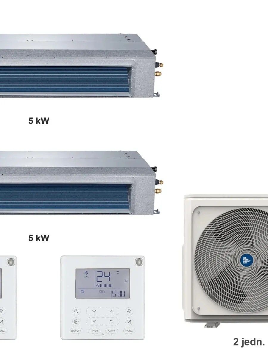 Klimatyzator multi-split kanałowy Kaisai KTI K4OB-36HFN32H — 2 jedn. 5+5 kW (2 pomieszczenia)