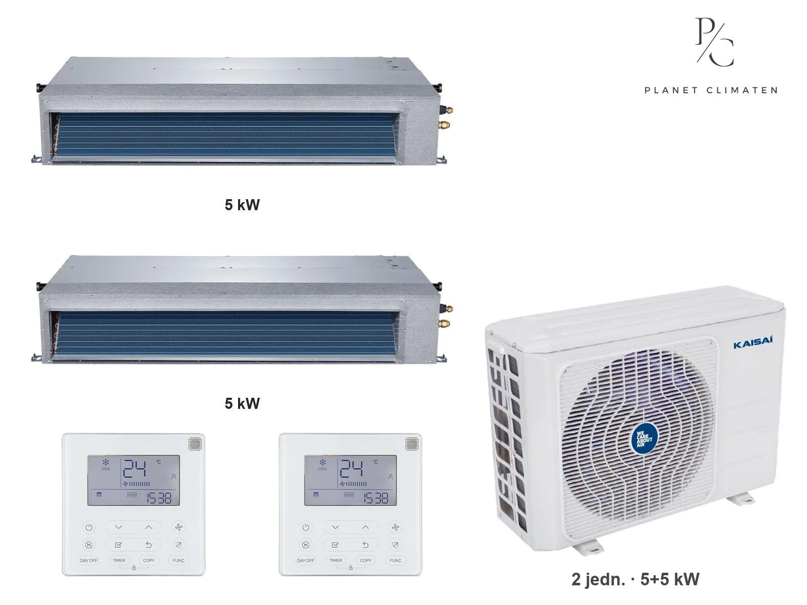 Kaisai — Klimatyzator multi-split kanałowy Kaisai KTI K4OE-28HFN32H — 2 jedn. 5+5 kW (2 pomieszczenia)