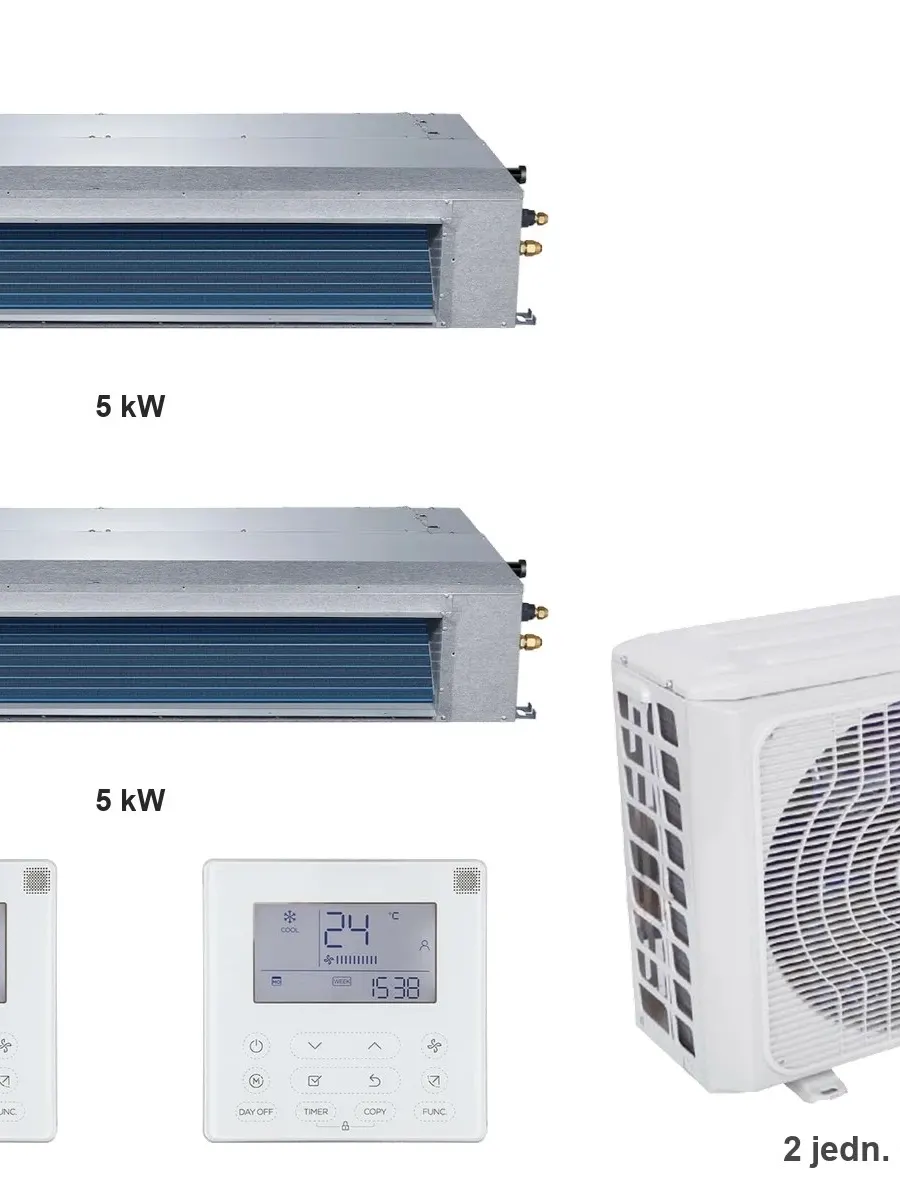 Klimatyzator multi-split kanałowy Kaisai KTI K4OE-28HFN32H — 2 jedn. 5+5 kW (2 pomieszczenia)