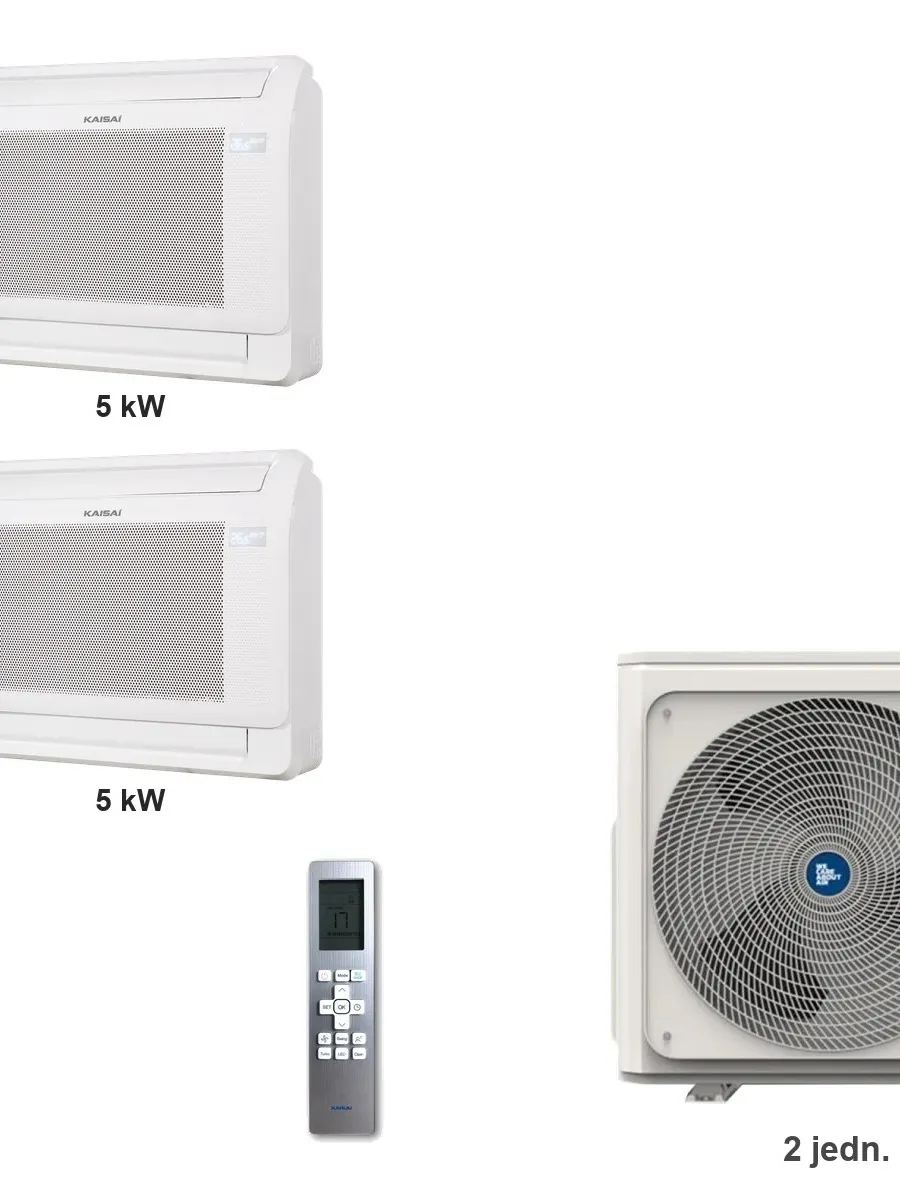Klimatyzator multi-split konsolowy Kaisai KFAU K5OE-42HFN32H — 2 jedn. 5+5 kW (2 pomieszczenia)