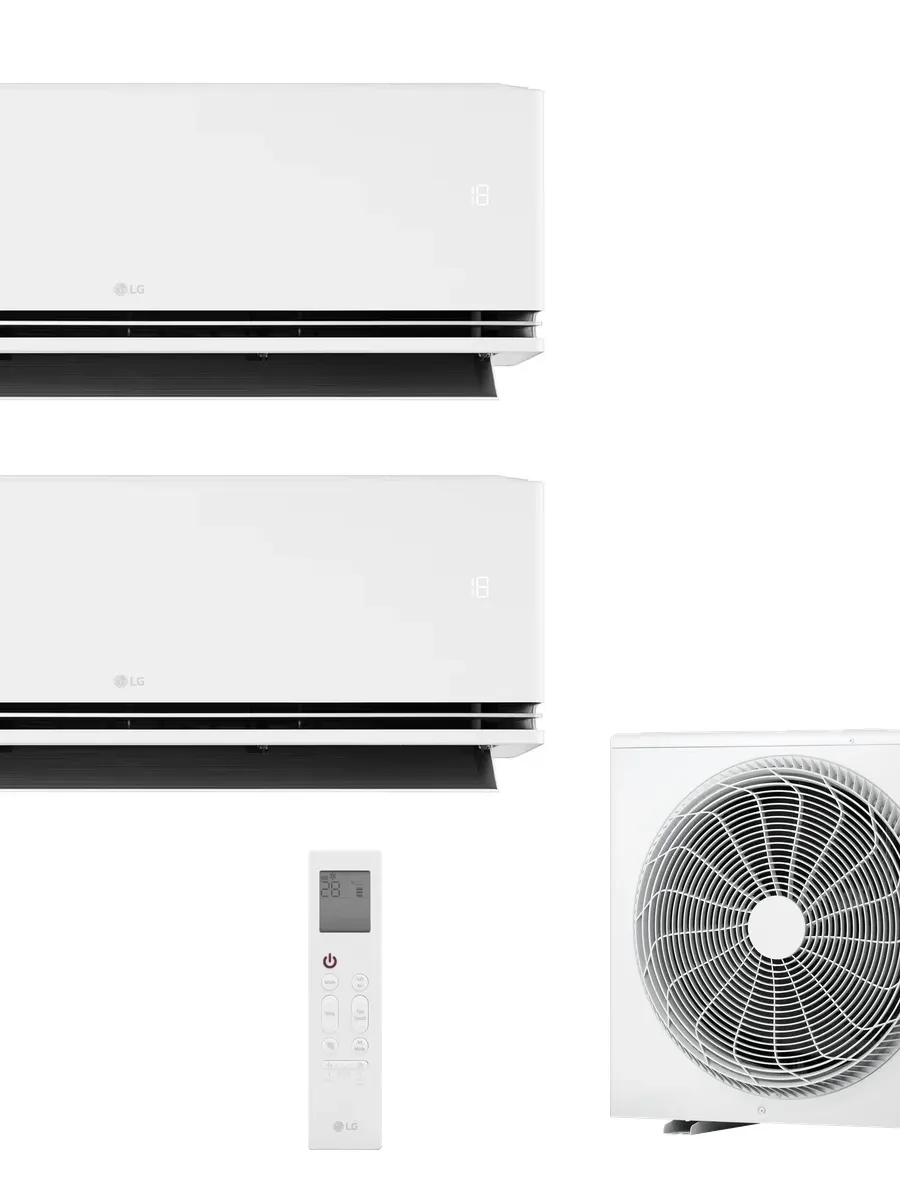 Klimatyzacja multi-split LG DUALCOOL Standard — agregat MU3R19.U24A0 + 2× jednostka (2,5, 3,5 kW)