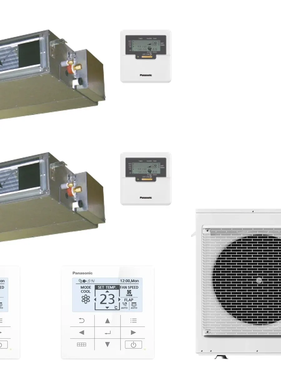 Klimatyzator multi-split kanałowy Panasonic Etherea biały CU-3Z52CBE — 2 jedn. 2,5+3,5 kW (2 pomieszczenia)