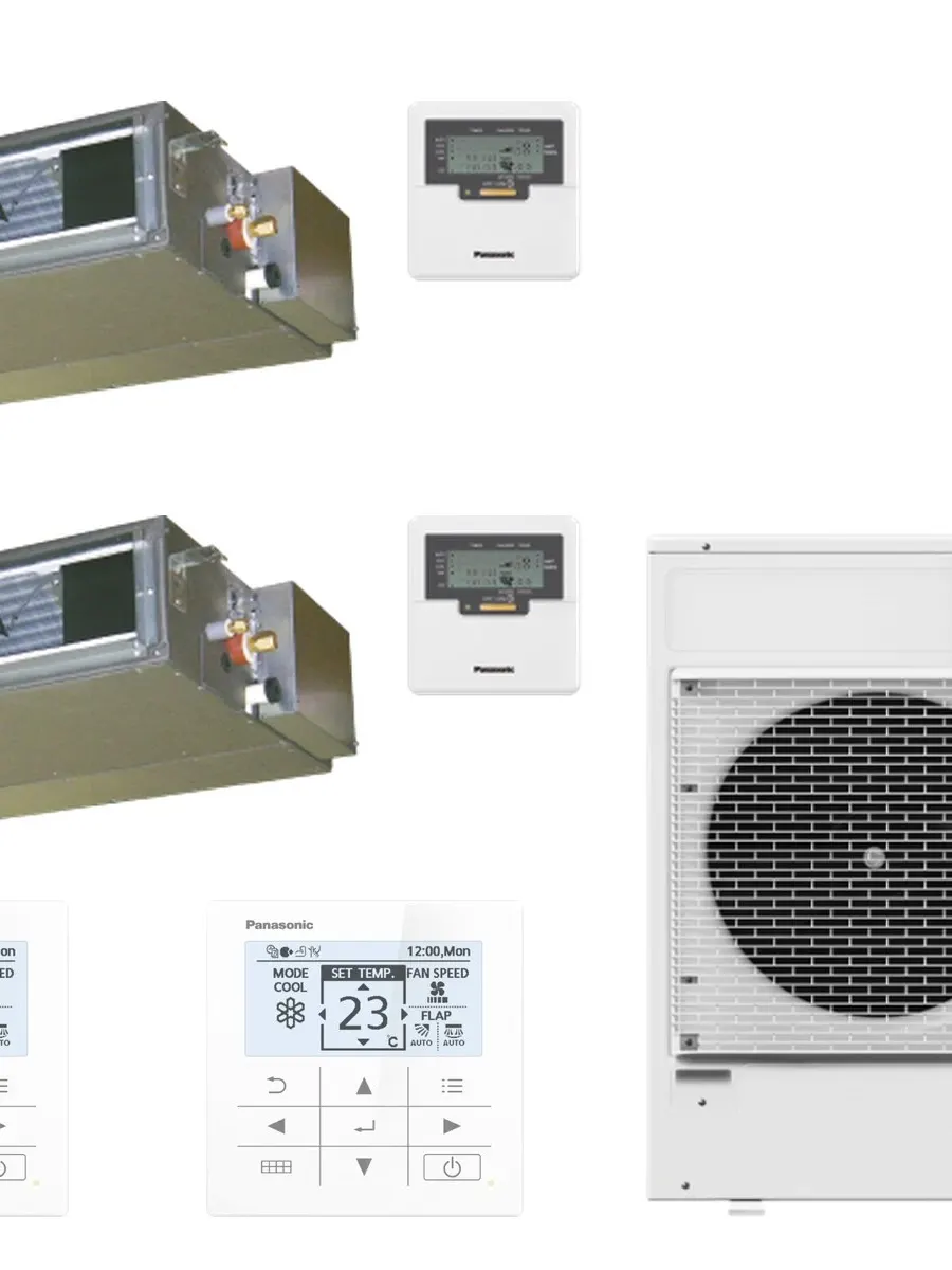 Klimatyzator multi-split kanałowy Panasonic Etherea biały CU-5Z90CBE — 2 jedn. 2+2,5 kW (2 pomieszczenia)
