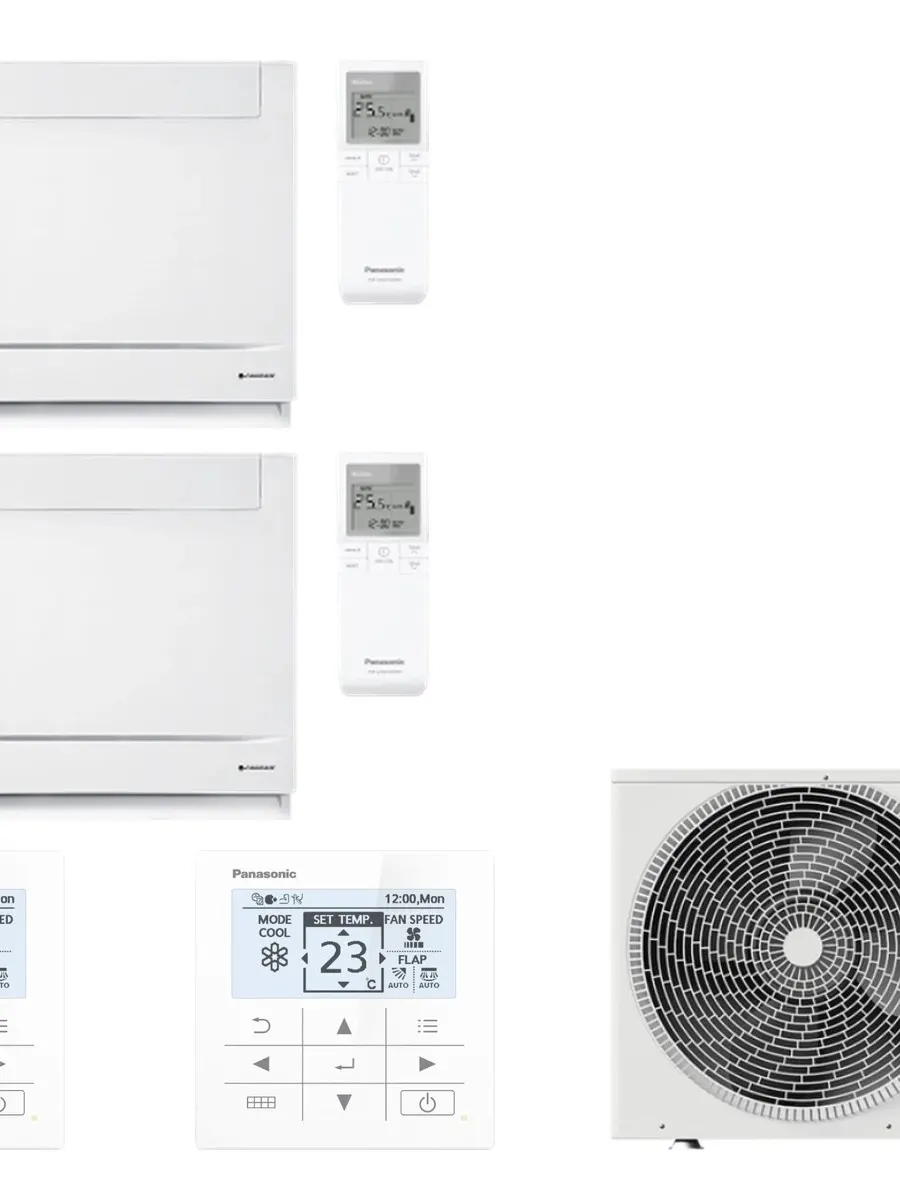 Klimatyzator multi-split konsolowy Panasonic Etherea biały CU-2Z41CBE — 2 jedn. 2+2 kW (2 pomieszczenia)