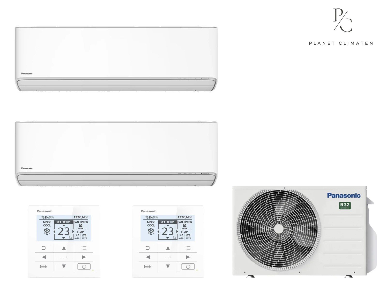 Panasonic — Klimatyzator multi-split ścienny Panasonic Etherea biały CU-2Z41CBE — 2 jedn. 1,6+1,6 kW (2 pomieszczenia)