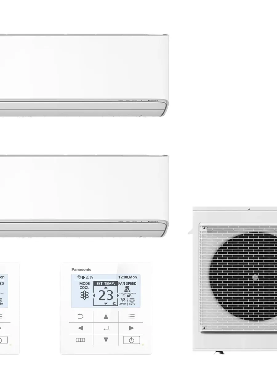Klimatyzator multi-split ścienny Panasonic Etherea biały CU-4Z68CBE — 2 jedn. 1,6+3,5 kW (2 pomieszczenia)