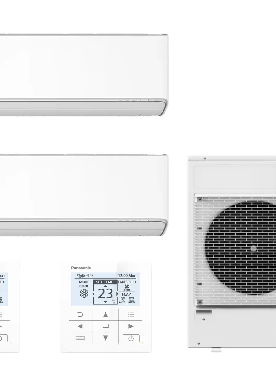 Klimatyzator multi-split ścienny Panasonic Etherea biały CU-5Z90CBE — 2 jedn. 2,05+7,1 kW (2 pomieszczenia)