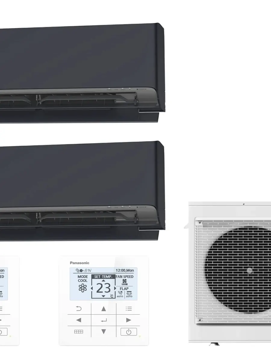 Klimatyzator multi-split ścienny Panasonic Etherea grafitowy CU-2Z35CBE — 2 jedn. 2,05+3,5 kW (2 pomieszczenia)