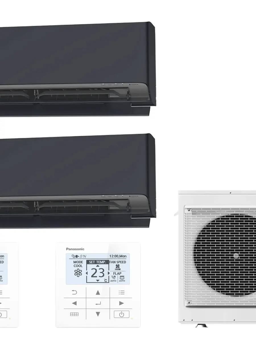 Klimatyzator multi-split ścienny Panasonic Etherea grafitowy CU-3Z52CBE — 2 jedn. 4,2+4,2 kW (2 pomieszczenia)