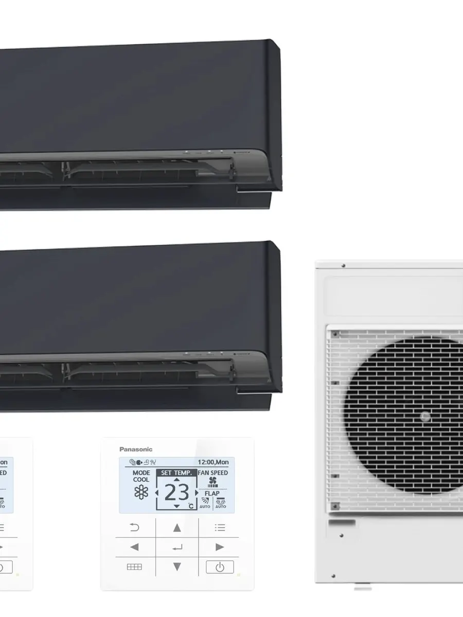 Klimatyzator multi-split ścienny Panasonic Etherea grafitowy CU-5Z90CBE — 2 jedn. 2,5+2,5 kW (2 pomieszczenia)
