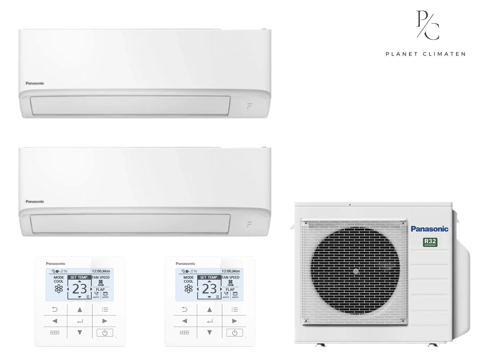 Panasonic — Klimatyzator multi-split ścienny Panasonic TZ super-compact biały CU-2Z35CBE — 2 jedn. 1,6+1,6 kW (2 pomieszczenia)